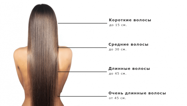 Существует градация длины волос